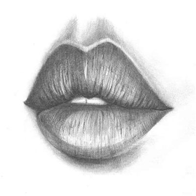 sketch how to draw lips